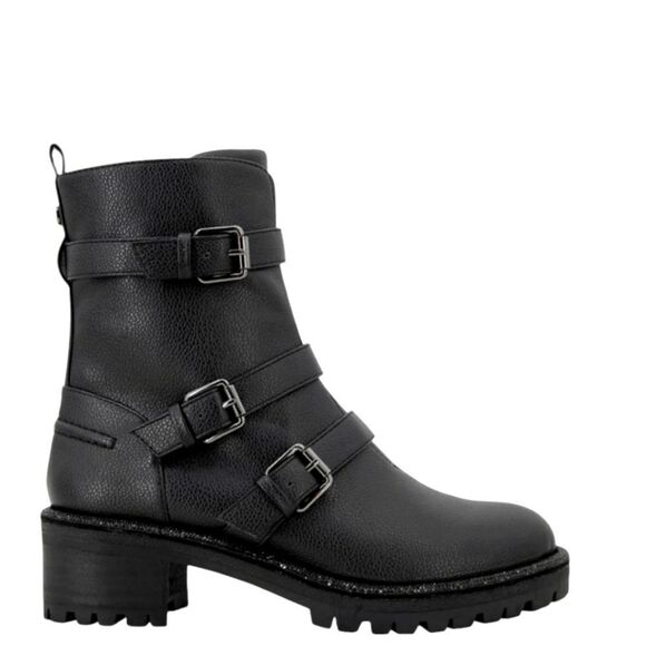 KENNITH COLE REACTION TATE Faux Leather Rhinestone Womens Motorcycle Boots NIB 8 - Picture 6 of 16